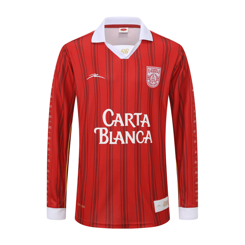 JERSEY "CHIQUITIBUM" 86 X CARTA BLANCA — MANGA LARGA ROJA